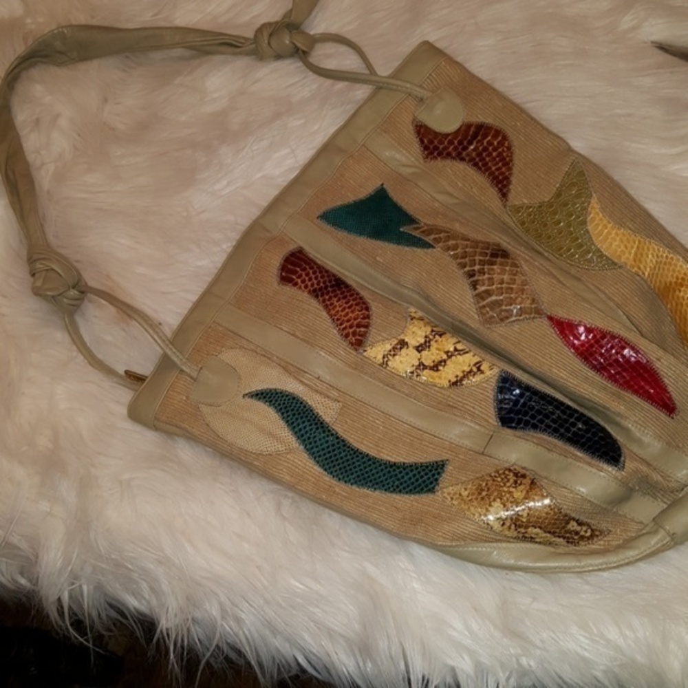 Awesome Palizzio Multi Snake Patchwork Bucket Bag - image 3